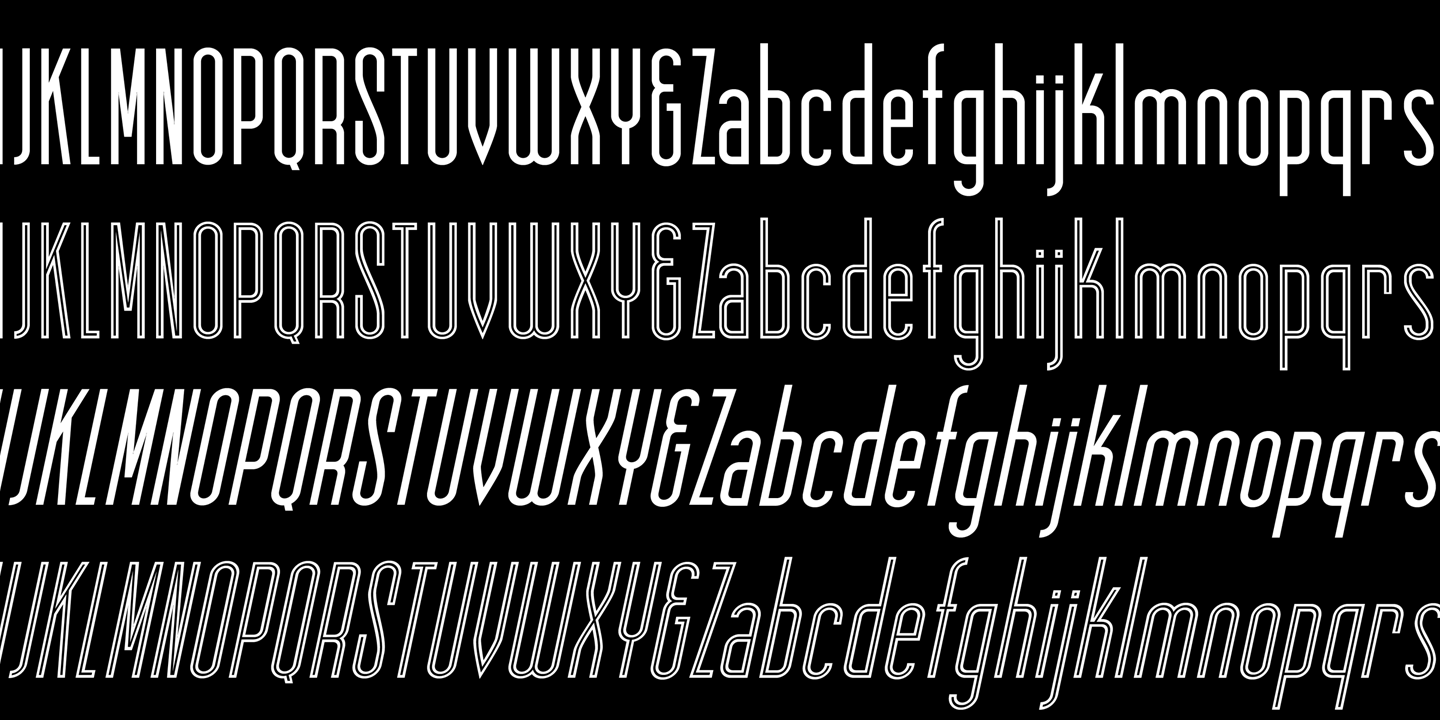 Przykład czcionki Skyward Serif Inline